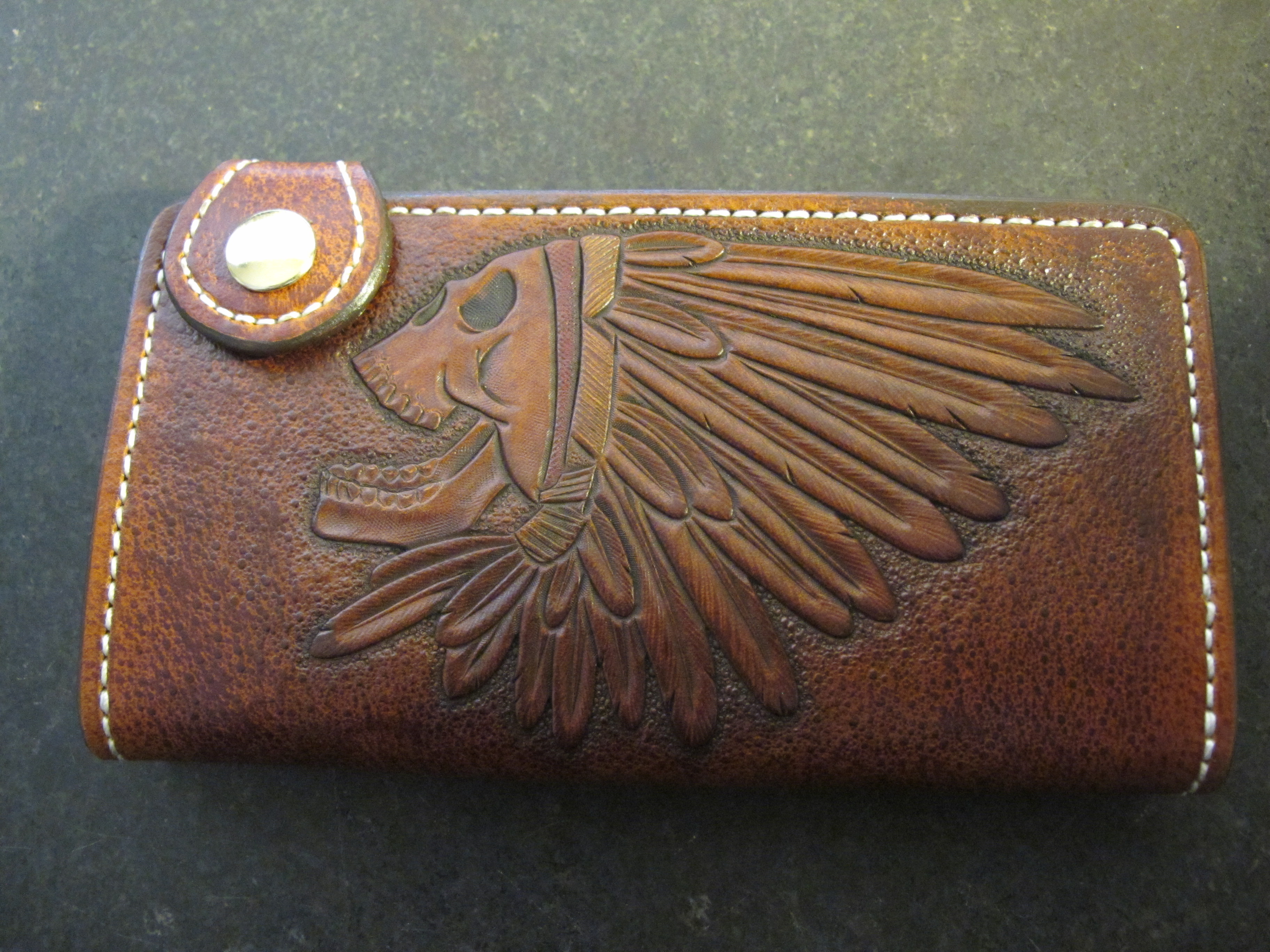 Hand tooled wallet | The Digger
